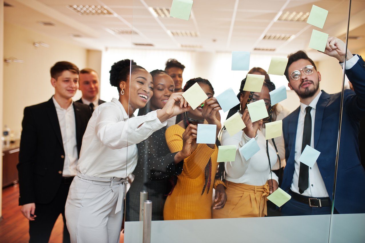 Diverse business people on a meeting